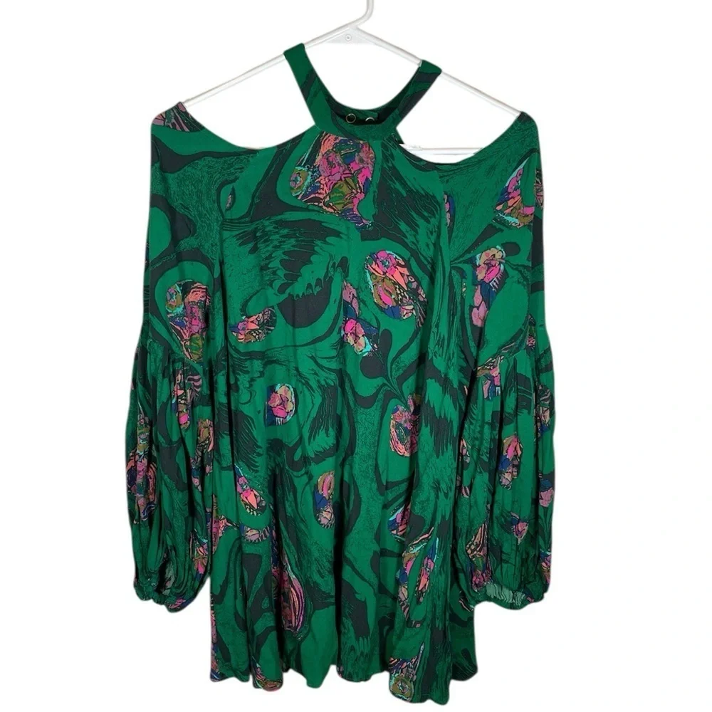 Free People Drift Away Printed Tunic Top